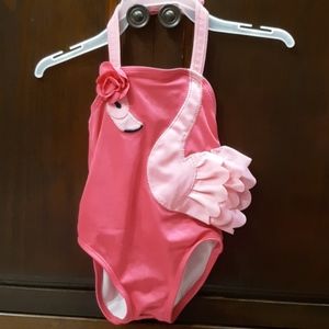 Gymboree pink flamingo swimsuit 6 - 12 months